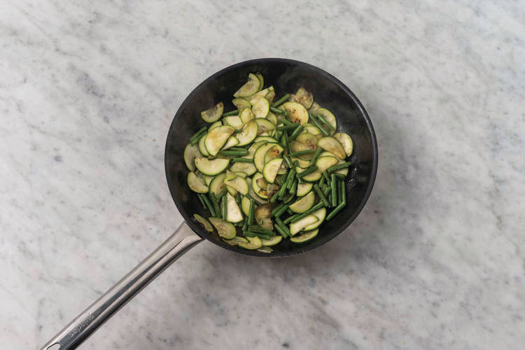 Cook the veggies