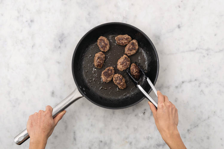 Cook the beef koftas