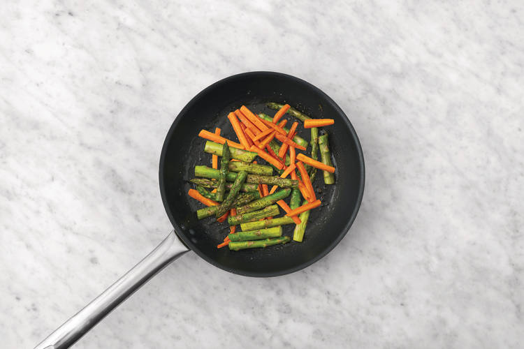 Cook the veggies