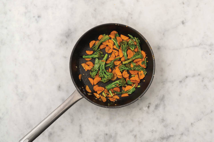 Cook the veggies