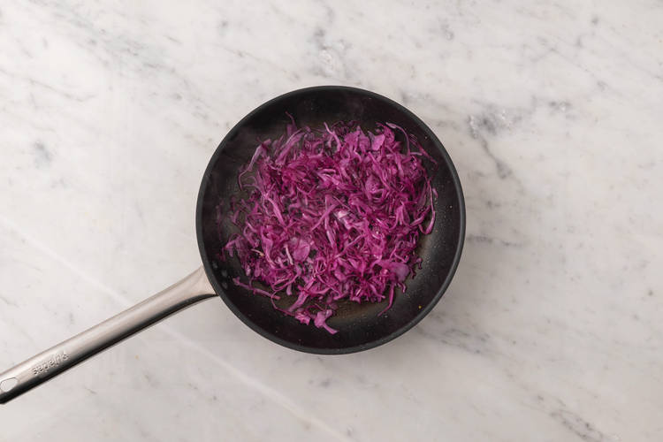 Sauté the cabbage