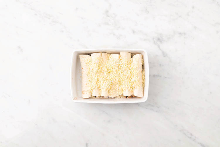 Assemble the enchiladas