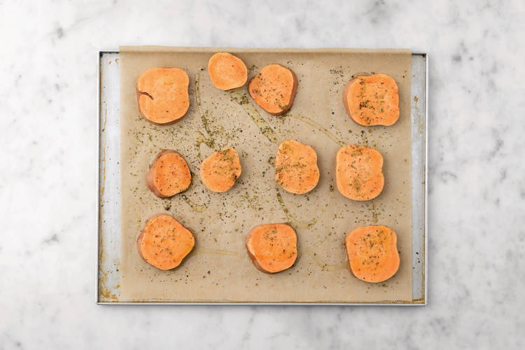 Roast the sweet potato