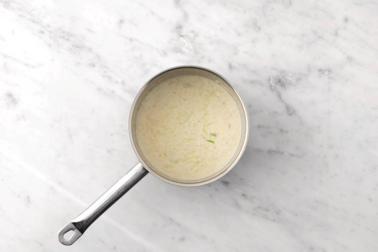 Make the leek béchamel