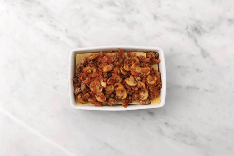 Assemble the lasagne