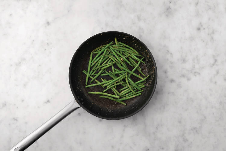 Cook the green beans