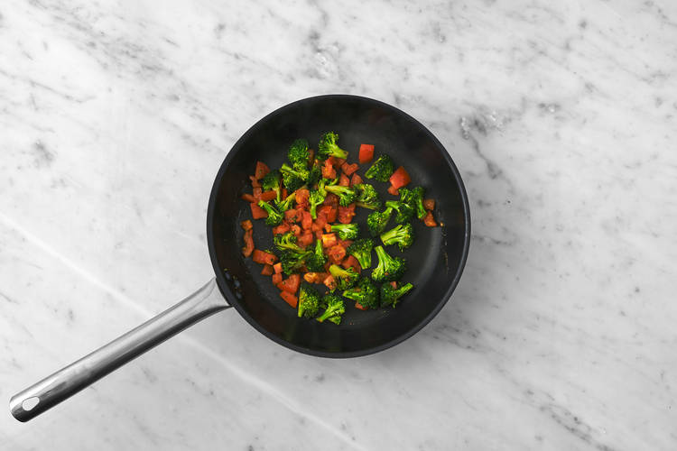 Cook the veggies