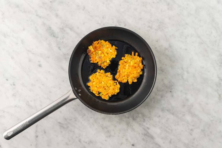 Cook the fritters