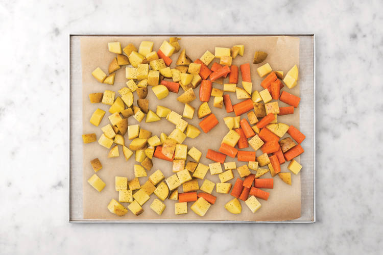 Roast the potato & carrot