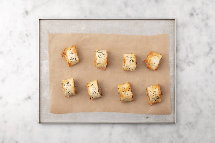 Bake the sausage rolls