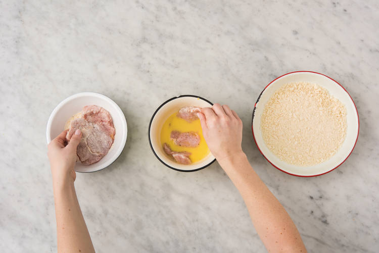 Prep the schnitzel