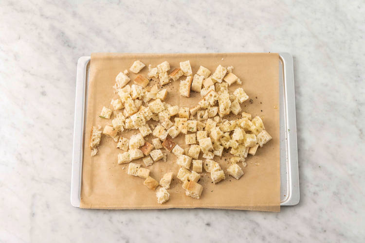 Bake the croutons