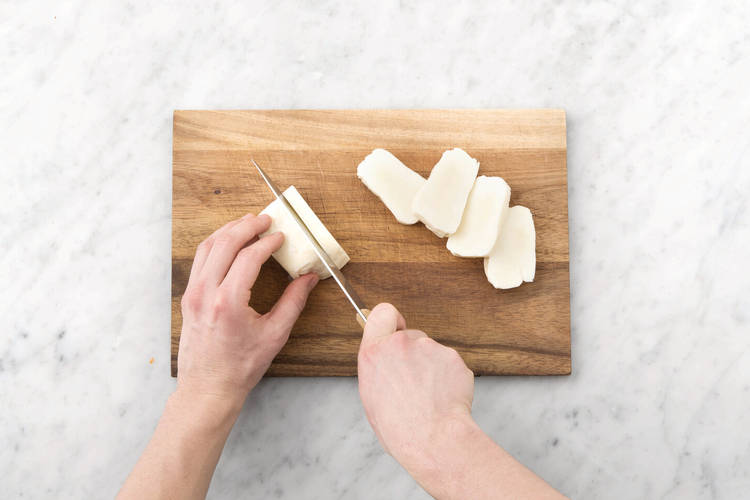 Cook the haloumi