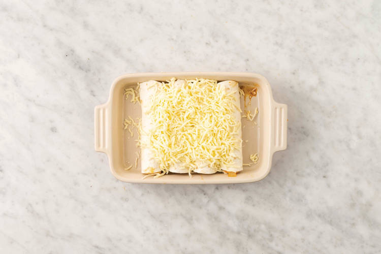 Assemble the enchiladas