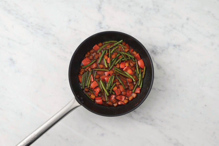 Cook the veggies & sauce