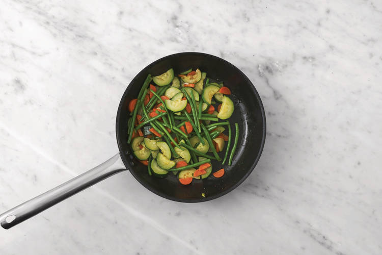 Cook the veggies & beef