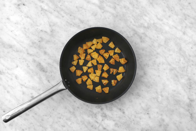 Char the pineapple & get prepped 