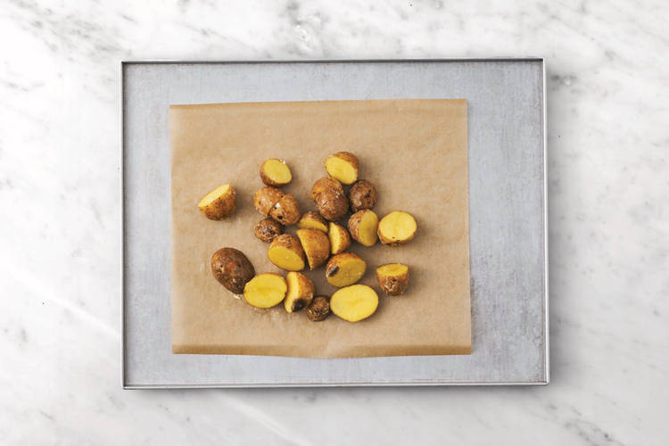 Roast the chat potatoes