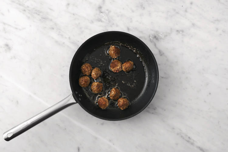 Cook the meatballs