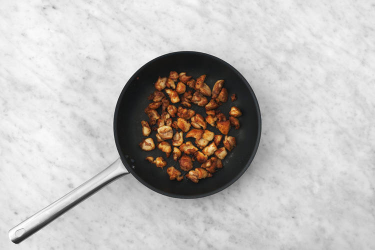 Cook the fried chicken