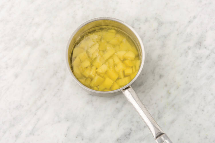 Start the potatoes