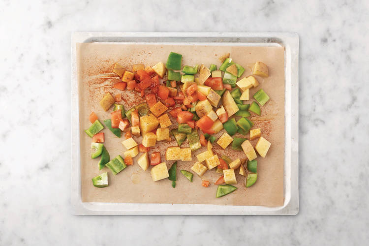 Roast the veggies