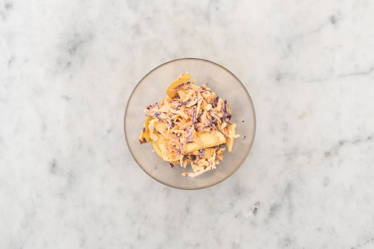 Finish the slaw & rice