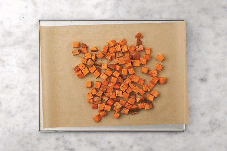 Roast the sweet potato