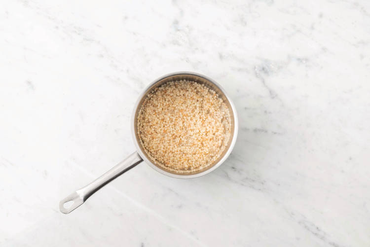 Cook the pearl couscous