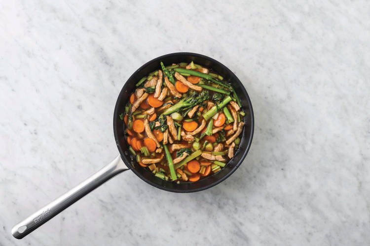 Cook the veggies