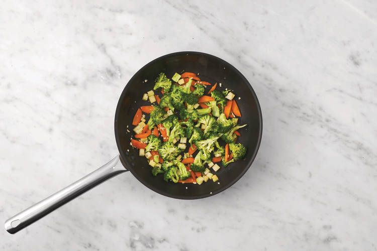 Cook the veggies
