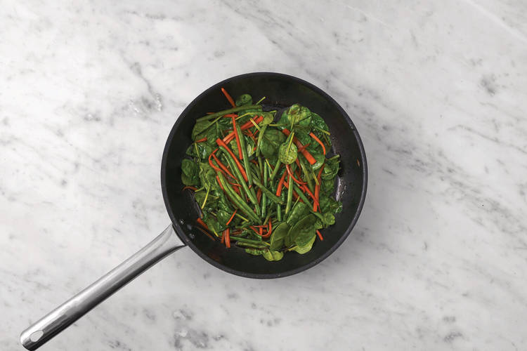 Cook the veggies