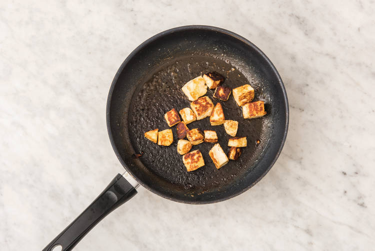 Cook the haloumi