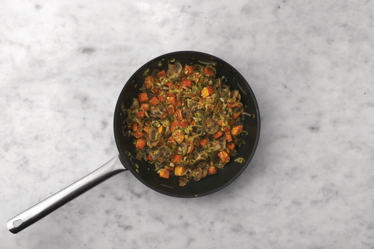 Cook the mushroom filling