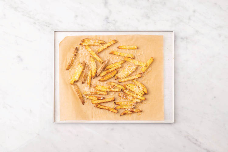 Bake the Parmesan fries