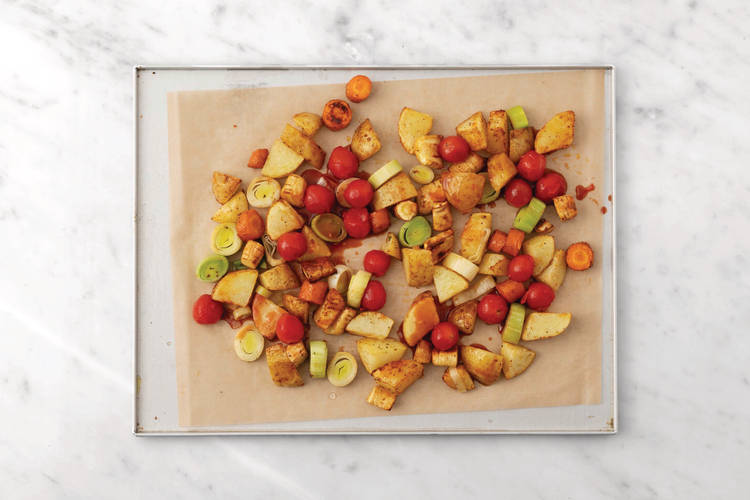 Roast the cherry tomatoes