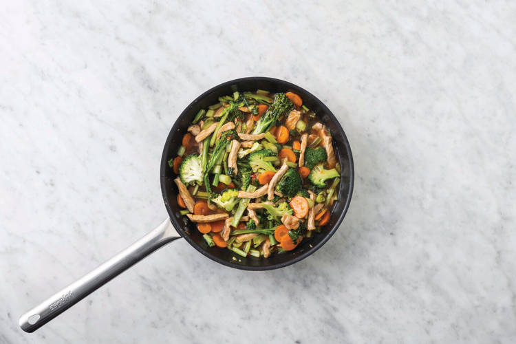 Cook the veggies