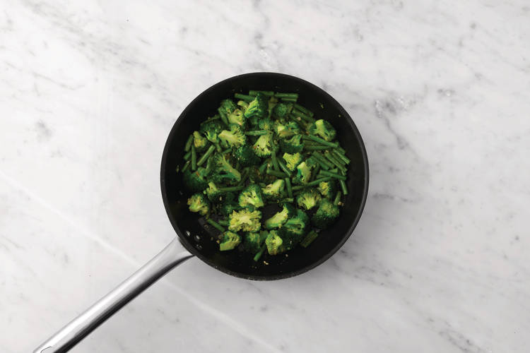 Cook the veggies