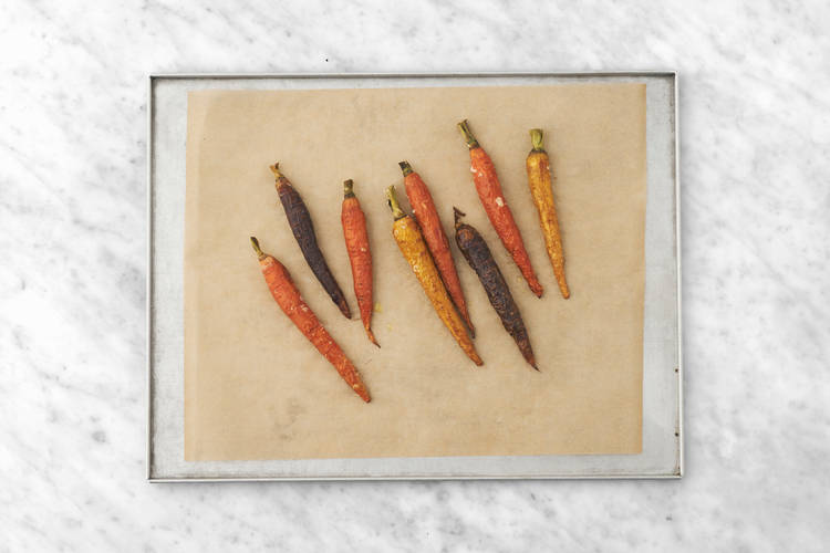 Roast the rainbow carrots