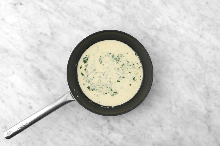 Make the creamy sauce