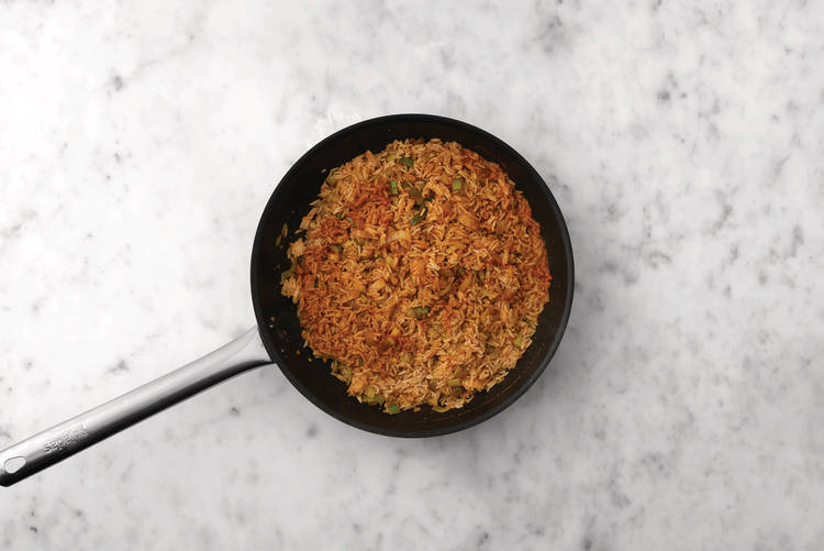 Add the rice & currants