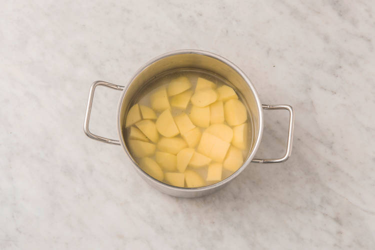 Start the potato topping