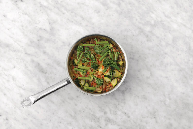 Cook the veggies