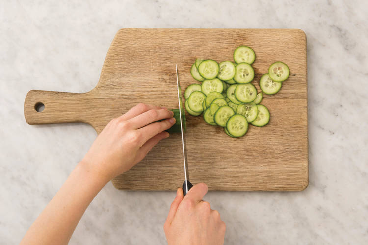 Prep the cucumber