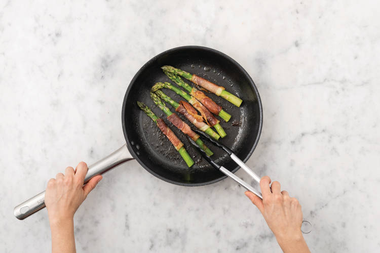 Cook the asparagus