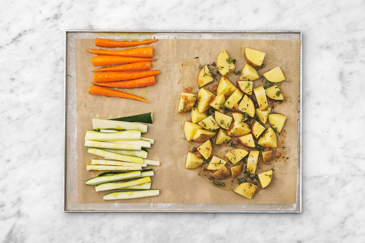 Roast the veggies & potato