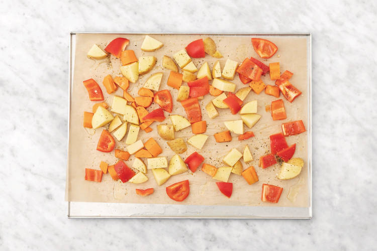 Roast the veggies