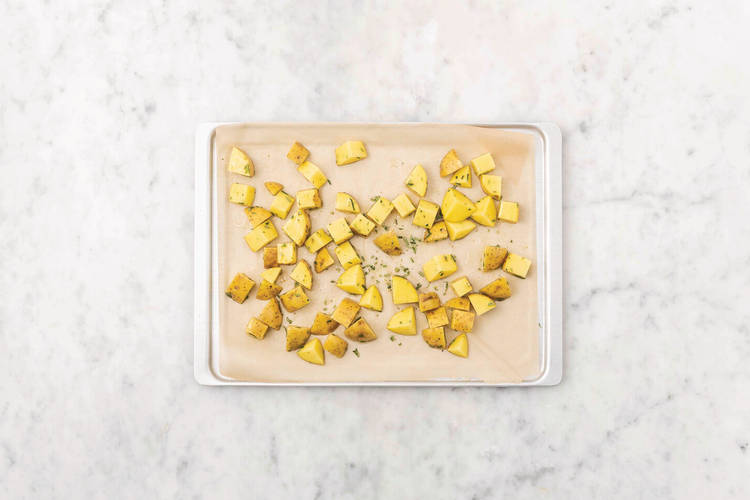 Roast the rosemary & bacon potatoes