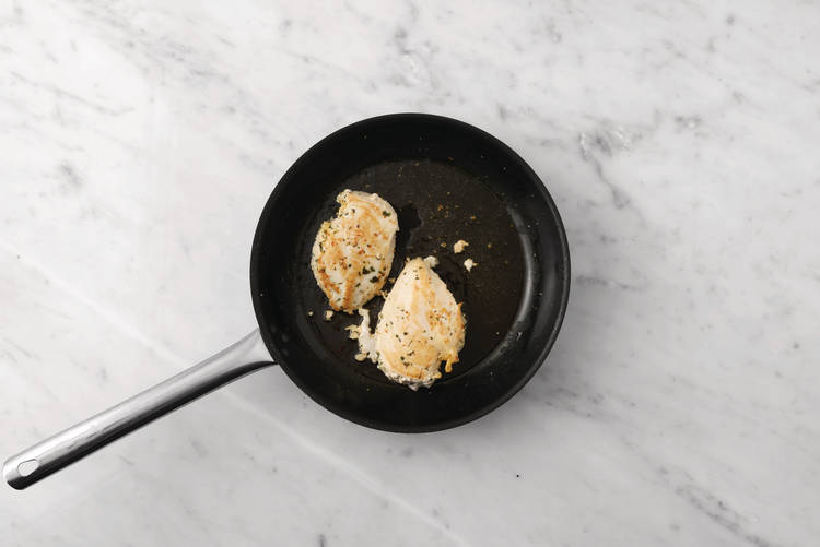 Cook the chicken & veggies