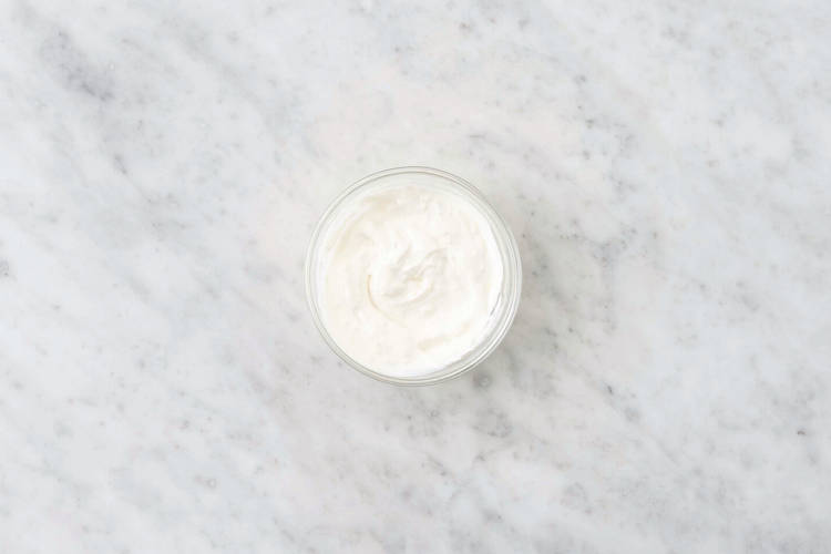 Make the garlic yoghurt